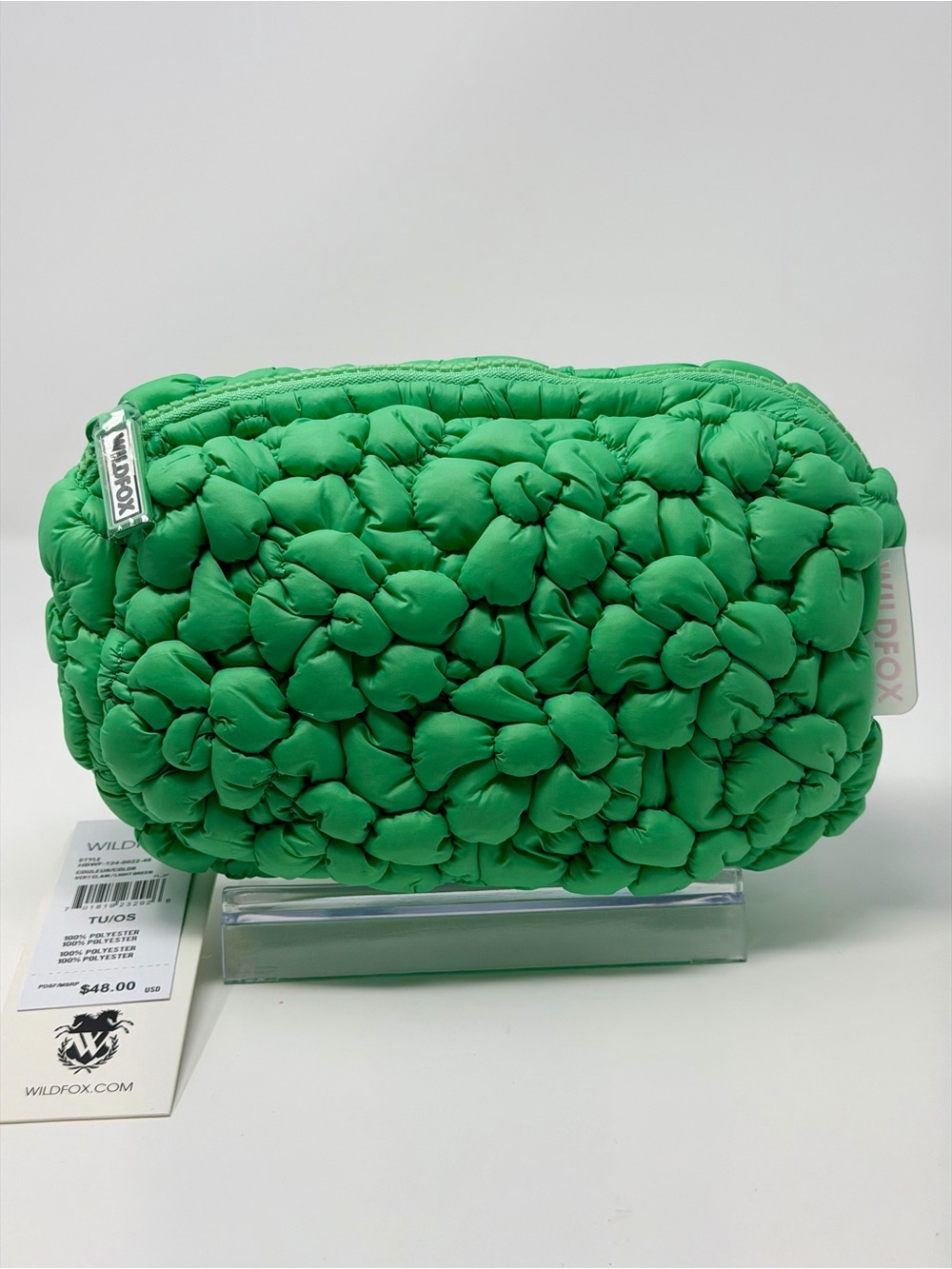 Wildfox Vibrant Green Quilted Bum Bag/Crossbody